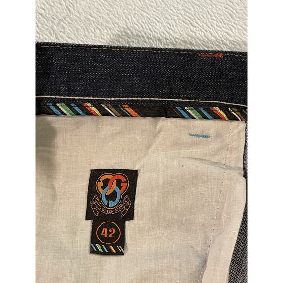 Vintage Gino Green Global Y2K Dark Blue Button-Fly Denim Jeans Size 42 New - Picture 12 of 12